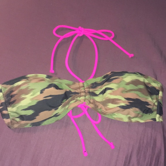 camo bandeau bikini
